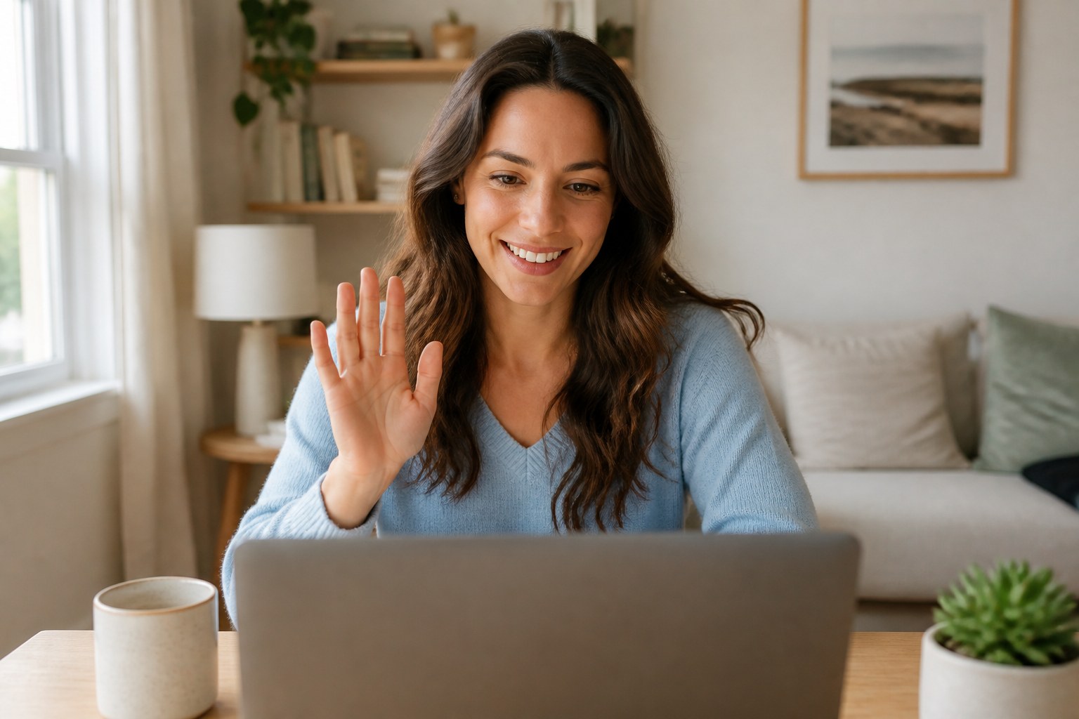 Meeting a therapist on a video call