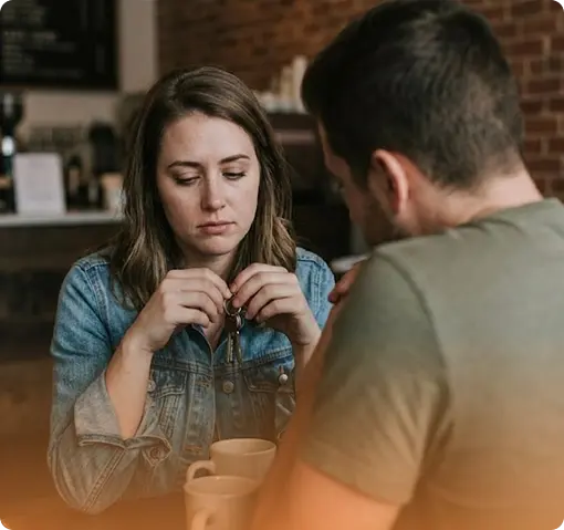 A couple struggling with a relationship pattern