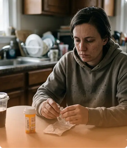A person struggling to change a habit