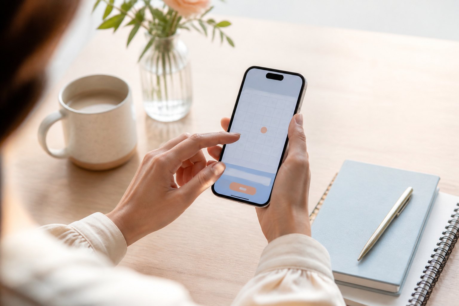 Booking a discovery call on a phone calendar